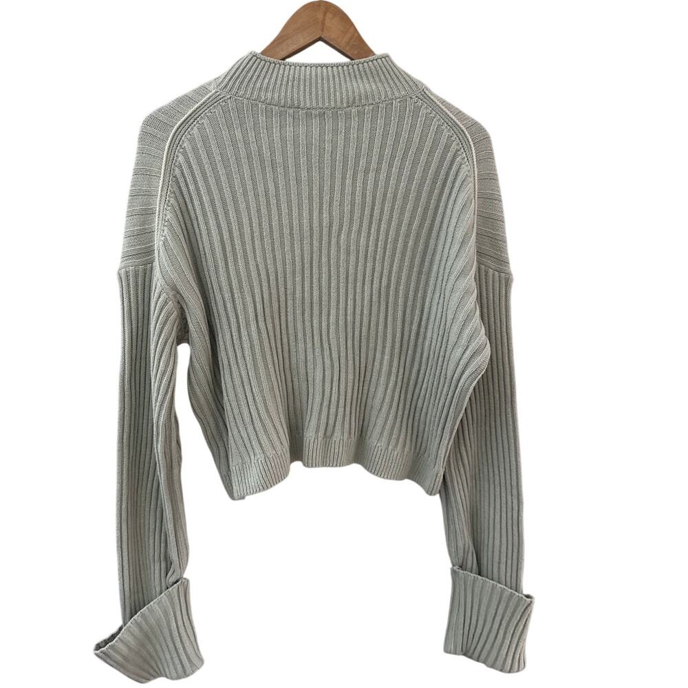 Everlane Organic Cotton Rollneck Ribbed Color-block Sweater Size Medium - Picture 6 of 10